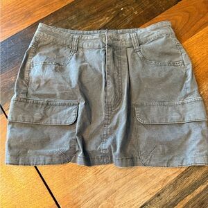 Gray Cargo Mini Skirt